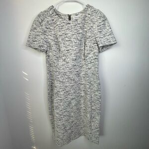 Calvin Klein Women's White and Gray Midi Dress size 12